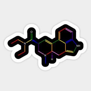 LSD Rainbow Molecule Chemistry Sticker